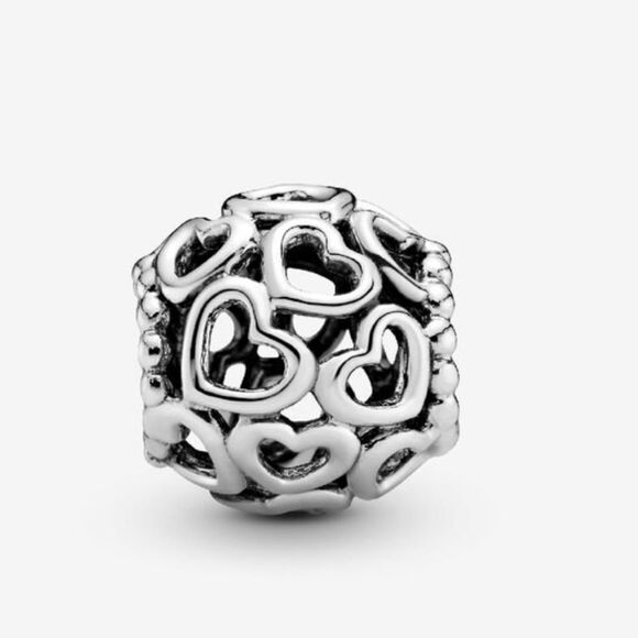 Pandora Hearts All Over Charm Sterling Silver Charm For Bracelet - Picture 1 of 11
